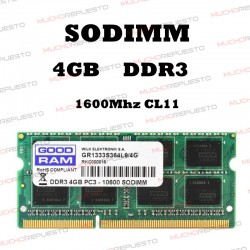 MEMORIA RAM SODIMM DDR3 4GB...