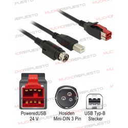 CABLE POS POWERED 24V + USB...