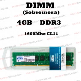 MEMORIA RAM DIMM 4GB DDR3...
