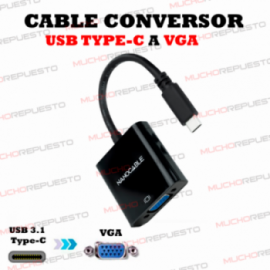 CONVERSOR USB TYPE-C A VGA...