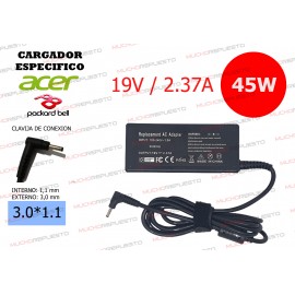 CARGADOR ESPECIFICO ACER /...